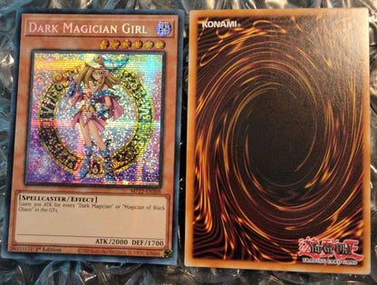 Bandai MP22-EN268 Mystical Error Black Magician Girl Prism Card with large name misalignment and standard version