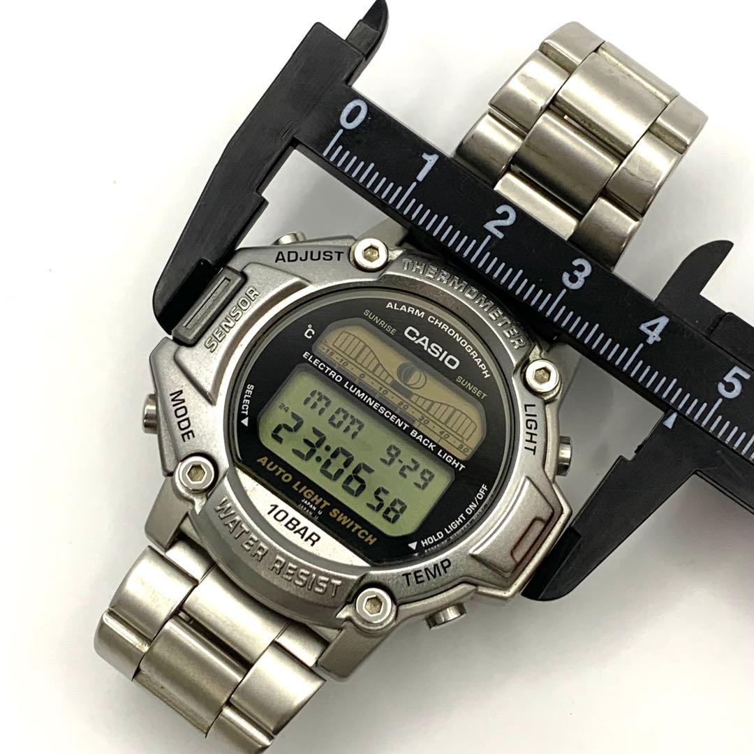 Casio Pro Trek Digital Watch R7-3715 Data Bank Model With Electro Luminescent Backlight