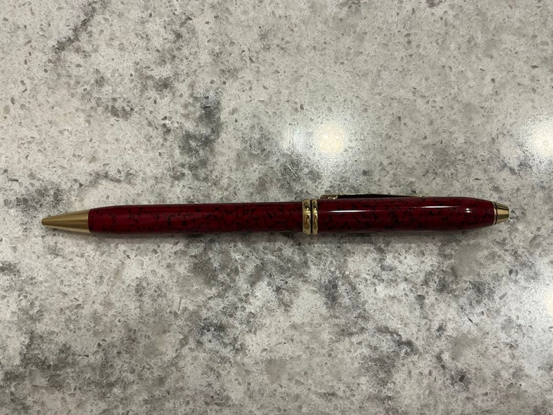 Cross Townsend Cardinal Red Lacquer Marble Mechanical Pencil Old Logo US Made — Japan Import