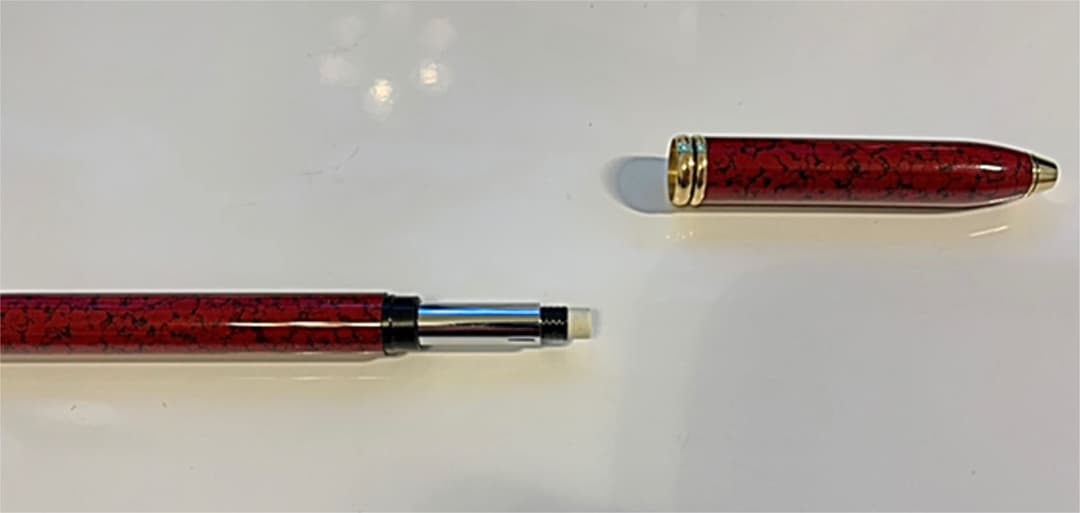 Cross Townsend Cardinal Red Lacquer Marble Mechanical Pencil Old Logo US Made — Japan Import