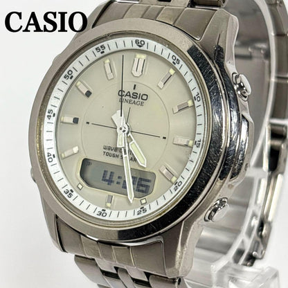 Casio Wave Ceptor Radio Controlled Titanium Watch with Solar Power for Men — Japan Import
