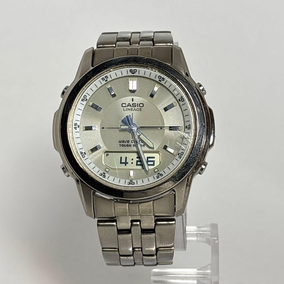 Casio Wave Ceptor Radio Controlled Titanium Watch with Solar Power for Men — Japan Import