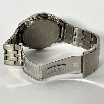 Casio Wave Ceptor Radio Controlled Titanium Watch with Solar Power for Men — Japan Import