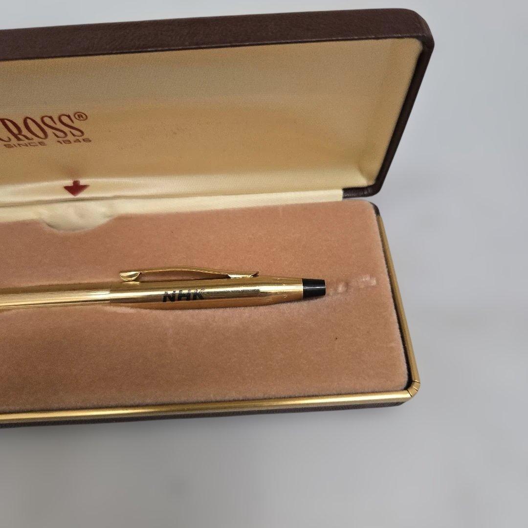 Cross Gold Ballpoint Pen with NHK Logo Made in Japan