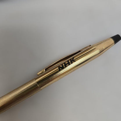 Cross Gold Ballpoint Pen with NHK Logo Made in Japan