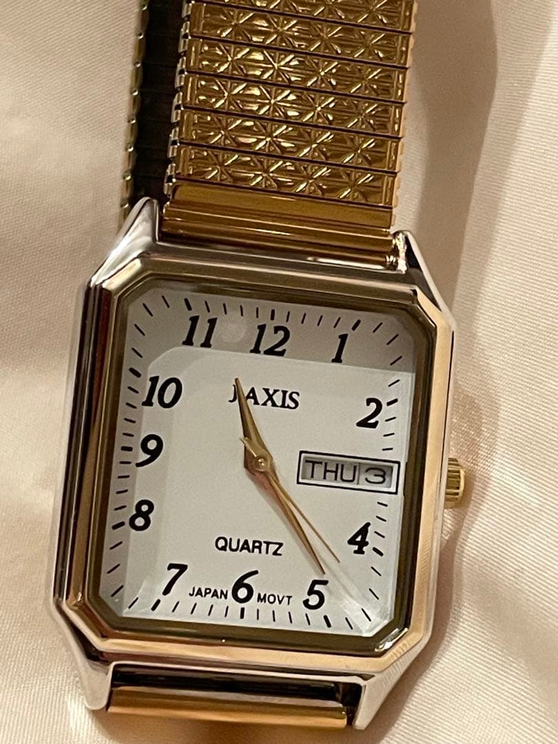 Casio Quartz Watch with Gold and Silver Square Design