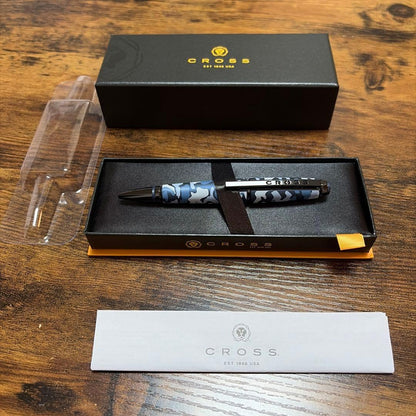 Cross Edge Select Tip Roller Ball Pen - Blue Camouflage NAT0555-15 — Japan Import