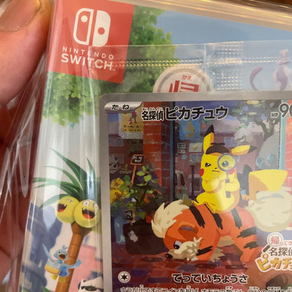 Nintendo Switch Detective Pikachu console with promotional Pikachu card Japan import unopened