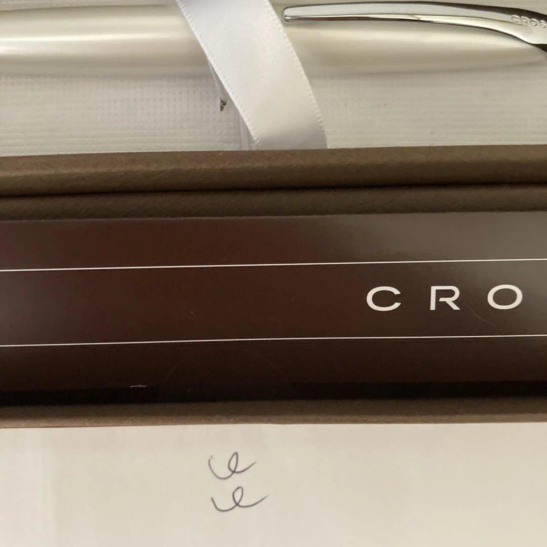 CROSS Twist Ballpoint Pen in white and silver with black ink and twist mechanism, 5.3 inches long