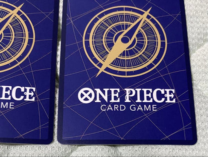 Bandai One Piece trading card set with Monkey D Luffy Zoro Trafalgar Law featuring three cards from Japan
