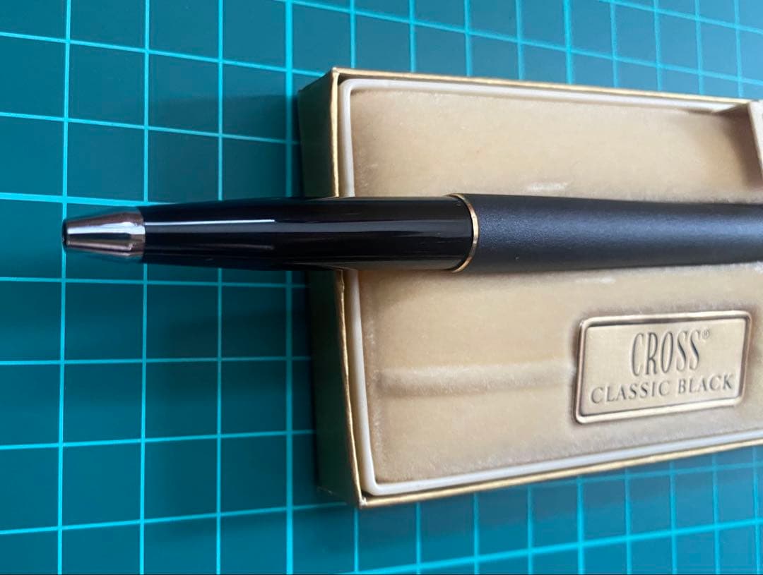 Cross heavy duty metal ballpoint pen with engraved logo body only Japan import used condition