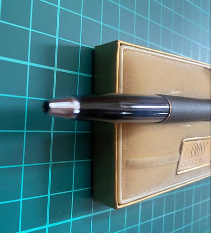 Cross heavy duty metal ballpoint pen with engraved logo body only Japan import used condition