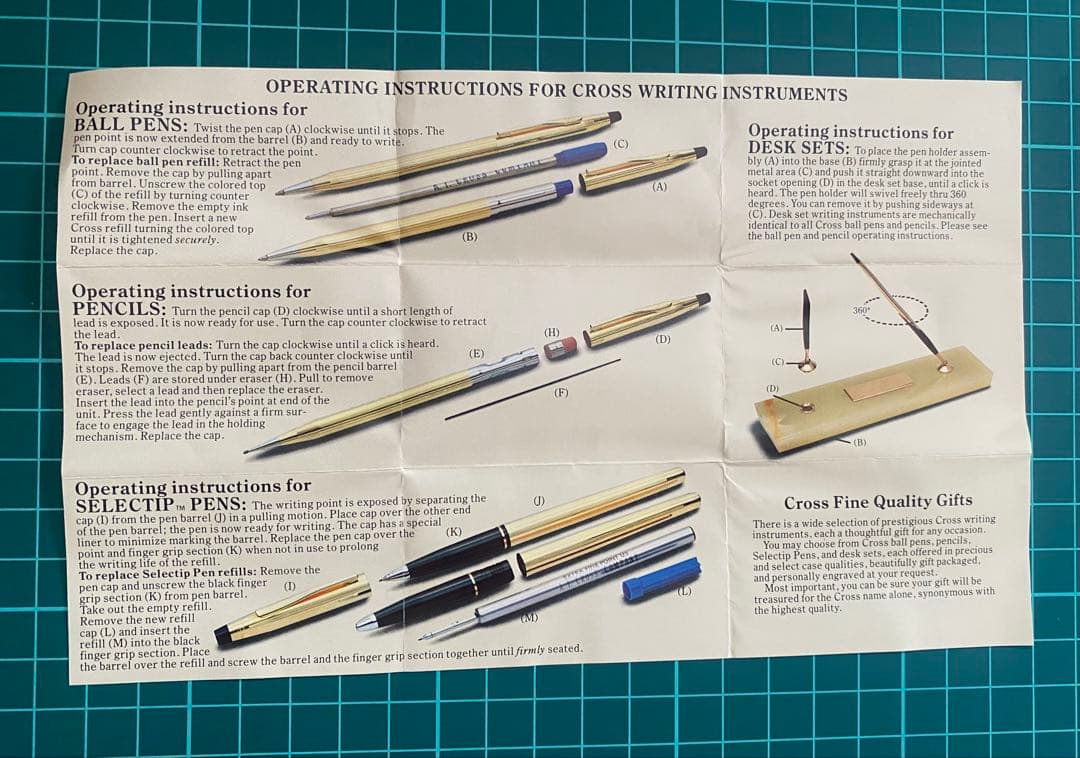 Cross heavy duty metal ballpoint pen with engraved logo body only Japan import used condition