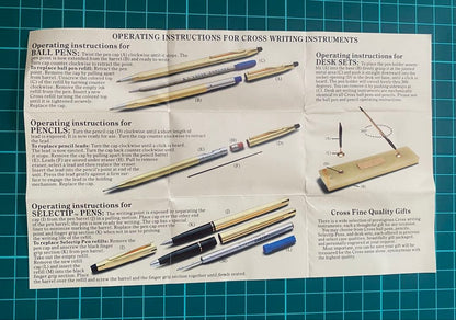 Cross heavy duty metal ballpoint pen with engraved logo body only Japan import used condition