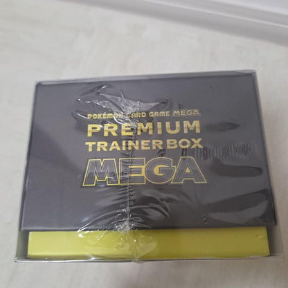 Sealed Pokemon Card Game Mega Trainer Box Mega with shrink wrap and expansion packs displayed