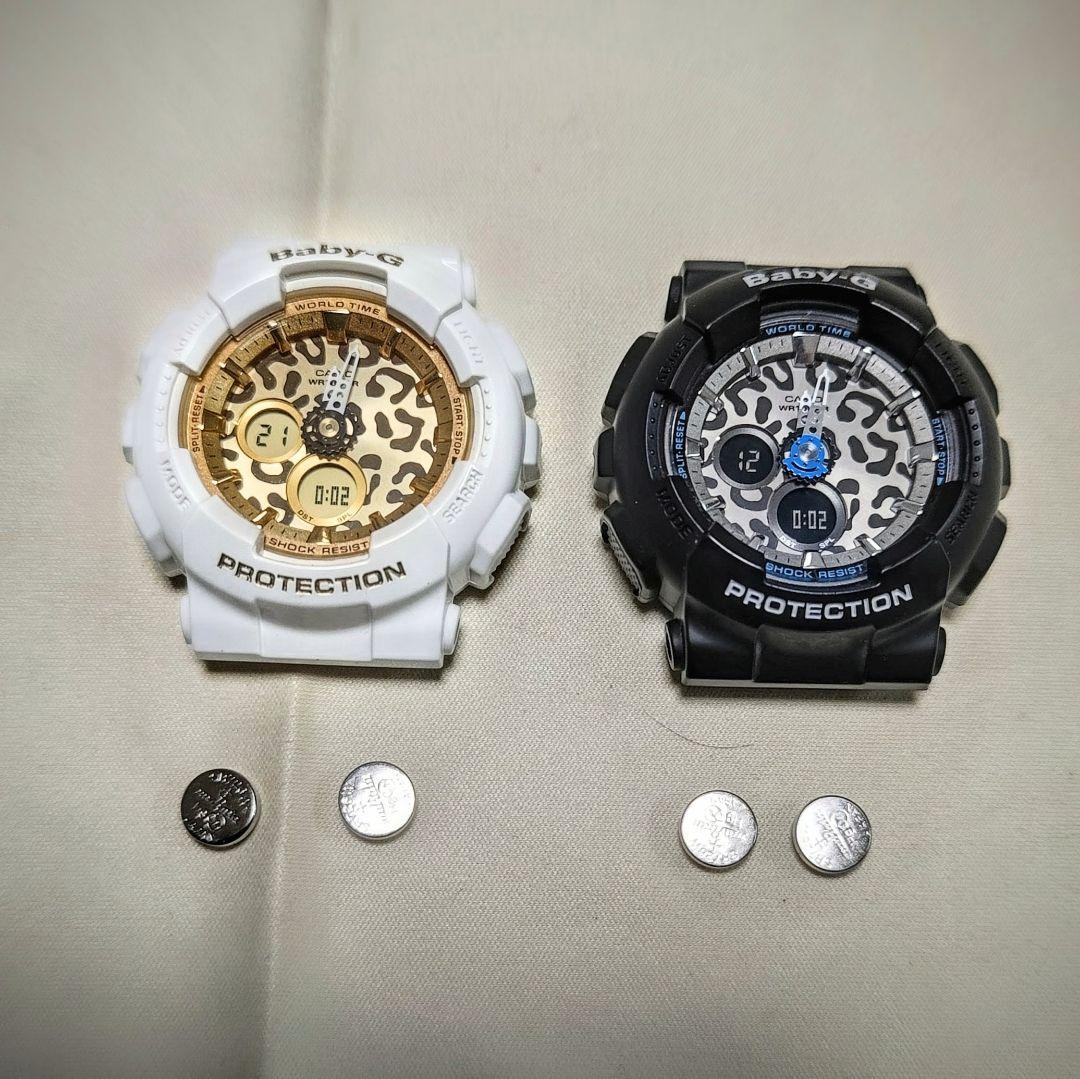 Casio Baby-G Pair Leopard Pattern Watch Set BA-120LP-7A2JF and BA-120LP-1AJF Japan Import