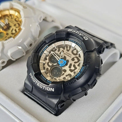 Casio Baby-G Pair Leopard Pattern Watch Set BA-120LP-7A2JF and BA-120LP-1AJF Japan Import
