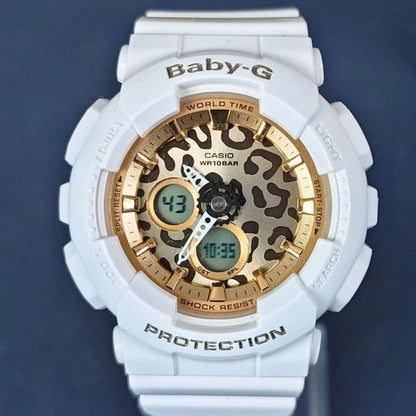 Casio Baby-G Pair Leopard Pattern Watch Set BA-120LP-7A2JF and BA-120LP-1AJF Japan Import