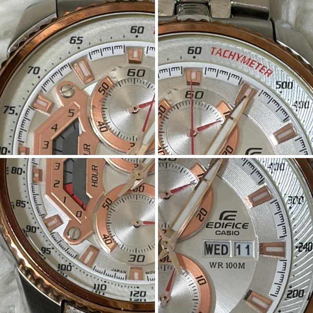 Casio Edifice Ef-558d-7av Analog Watch with Box and Adjustment Tools — Japan Import