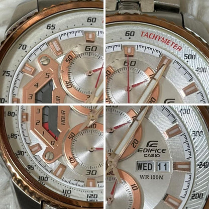 Casio Edifice Ef-558d-7av Analog Watch with Box and Adjustment Tools — Japan Import