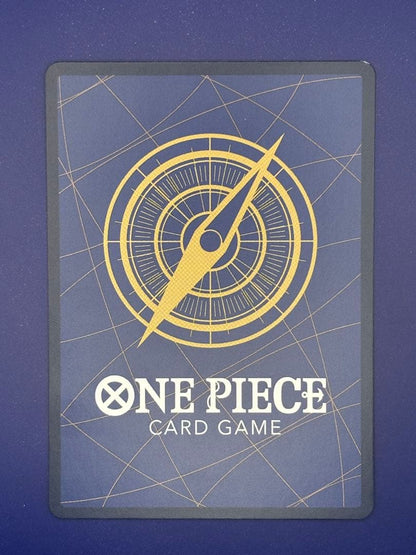 One Piece Monkey D. Luffy OP01 024 collectible card showing front with slight scratches on back
