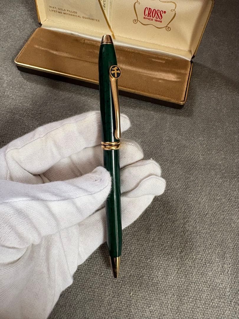 Cross Townsend Green Marble & Gold Ballpoint Pen Made in U.S.A.