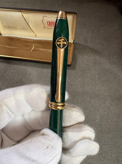 Cross Townsend Green Marble & Gold Ballpoint Pen Made in U.S.A.