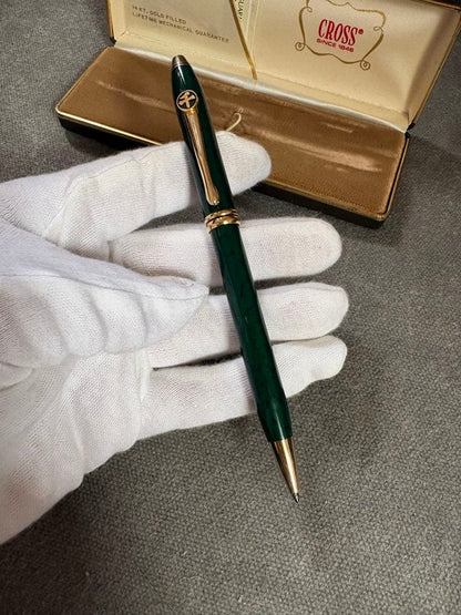 Cross Townsend Green Marble & Gold Ballpoint Pen Made in U.S.A.