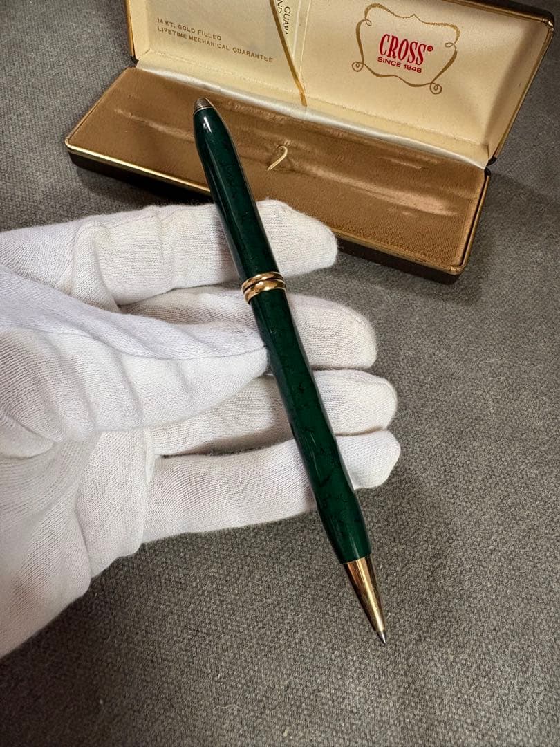 Cross Townsend Green Marble & Gold Ballpoint Pen Made in U.S.A.