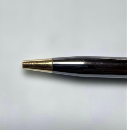 Cross Classic Century ballpoint pen with glossy black body and gold accents, Japan import