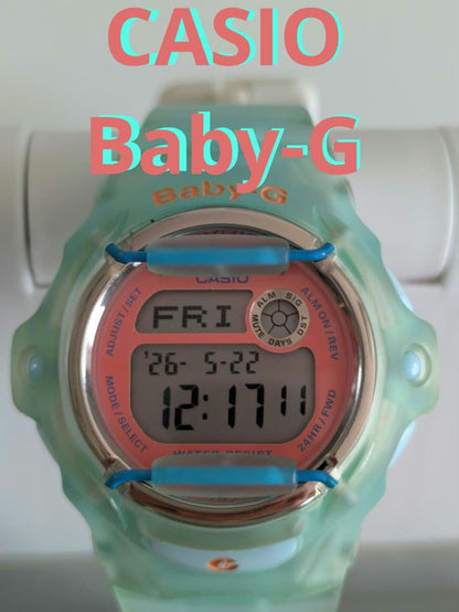 Casio Baby-G BG-169R Model Quartz Watch with Skeleton Case and Blue LCD — Japan Import