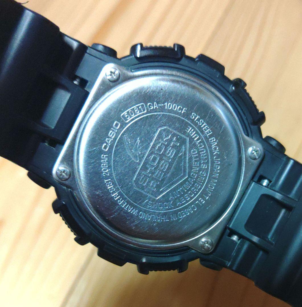 Casio G-Shock GA-100CF Watch with Battery, Magnetic Resistant, Shock Resistant, Camouflage Pattern — Japan Import