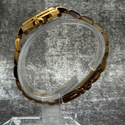Casio Sheen Ladies Watch Solar Movement Gold Round Dial with Linen Stones — Japan Import