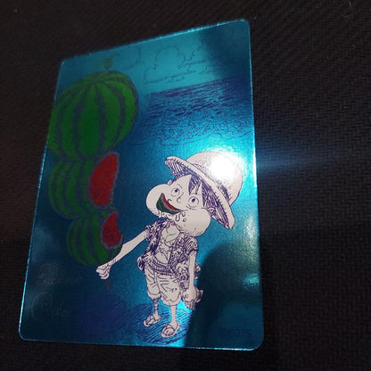 Signed Metacara One Piece Monkey D. Luffy card from Shueisha Natsucomi 2026, Japan import, waterproof and bend-protected