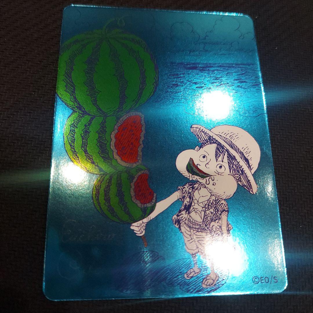 Signed Metacara One Piece Monkey D. Luffy card from Shueisha Natsucomi 2026, Japan import, waterproof and bend-protected