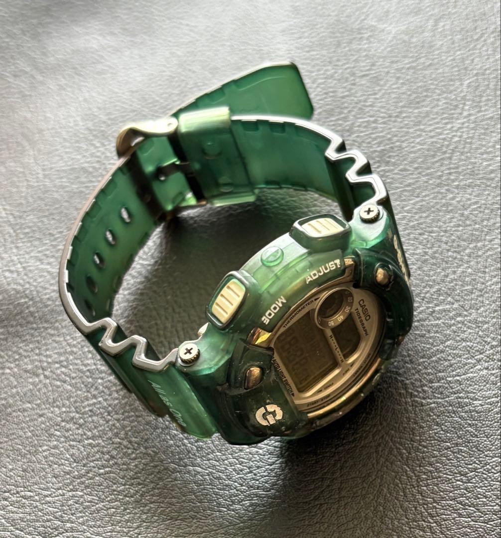 Casio G-Shock DW-8600KJ-7T Titanium Back Tidegraph Digital Watch with Green Resin Band — Japan Import