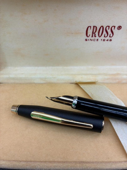 Cross Pen Series fountain pen with black body, gold and black nib in dedicated case