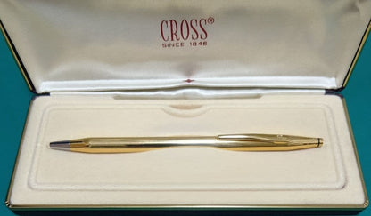 CROSS Classic Century Twist Ballpoint Pen 1/20 18KT Gold Filled with Box