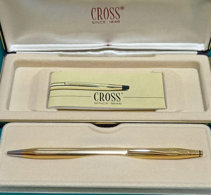CROSS Classic Century Twist Ballpoint Pen 1/20 18KT Gold Filled with Box