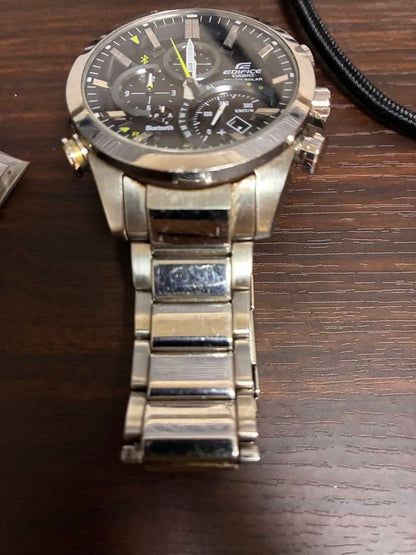 Casio Edifice Tough Solar Chronograph Watch Bluetooth Stainless Steel Japan Import