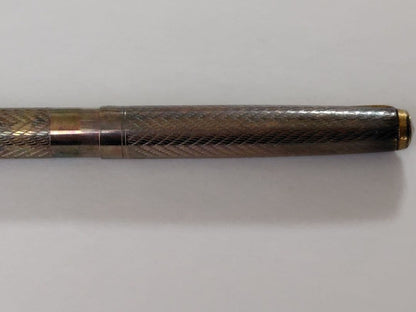 NEWMAN vintage sterling silver mechanical pencil with knock mechanism and fine wave pattern on body