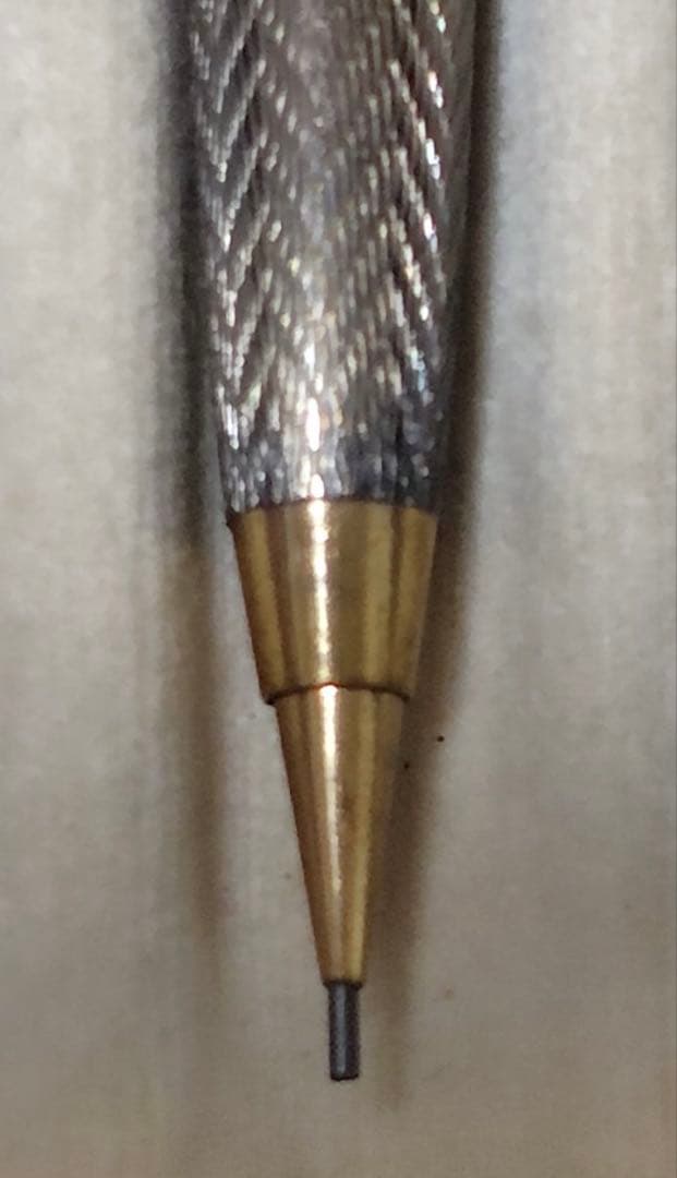 NEWMAN vintage sterling silver mechanical pencil with knock mechanism and fine wave pattern on body