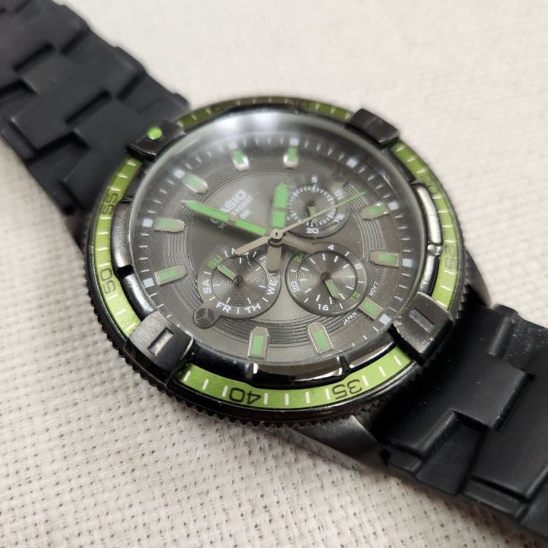 Casio Chronograph Style Day Date Multi-Function Watch Model MTD-1068B-1A2 Japan Import
