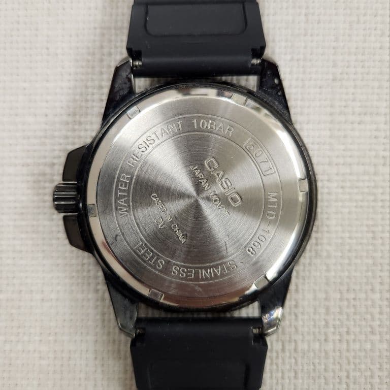 Casio Chronograph Style Day Date Multi-Function Watch Model MTD-1068B-1A2 Japan Import