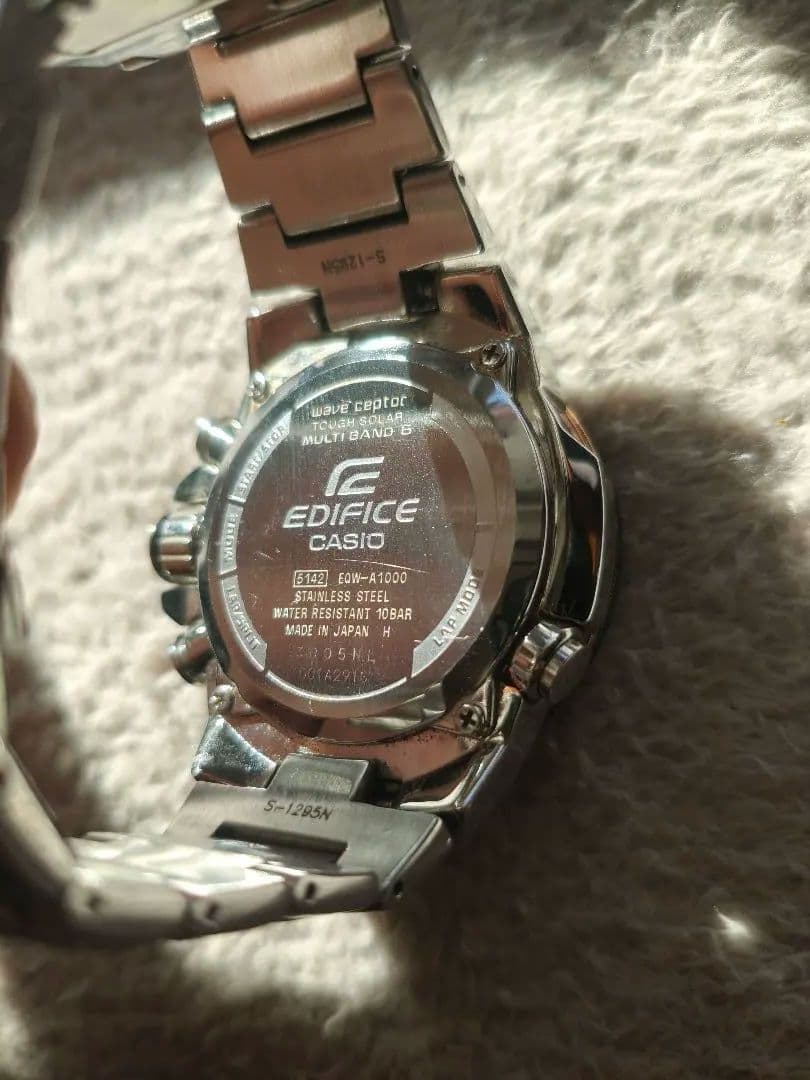 Casio Edifice Chronograph Digital Watch with Analog Digital Dial Black Silver — Japan Import
