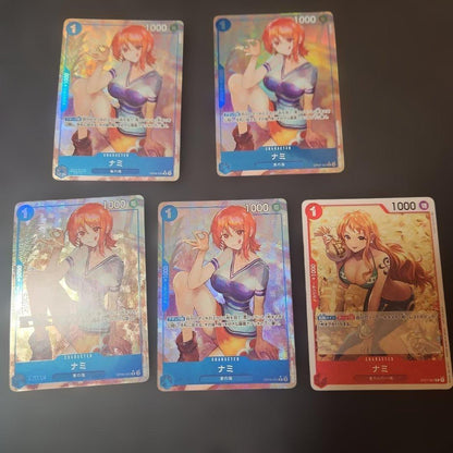 One Piece Monkey D. Luffy OP05 SR Japanese trading card set of 21 with Nami Parallel Promo, Japan import