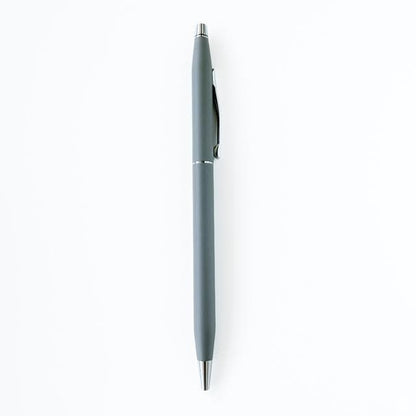 Close-up of Cross Classic Century vintage grey ballpoint pen with twist mechanism, matte finish, 1990s model