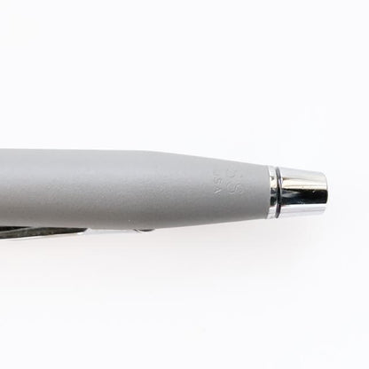 Close-up of Cross Classic Century vintage grey ballpoint pen with twist mechanism, matte finish, 1990s model
