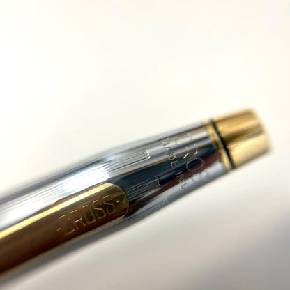 Cross Brand Pen, Mechanical Pencil & Sign Pen Set with Case in Silver and Gold