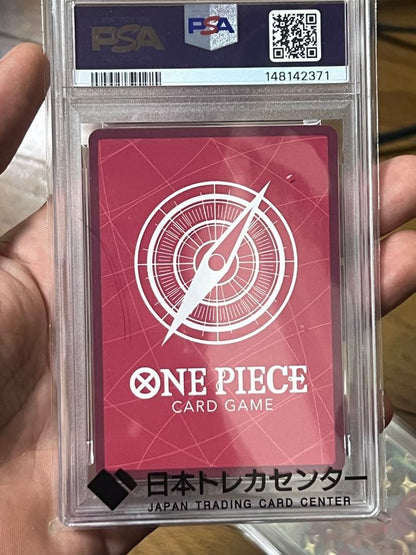 One Piece Rebecca Leader Parallel card graded PSA 10 Gem Mint from set OP04-039